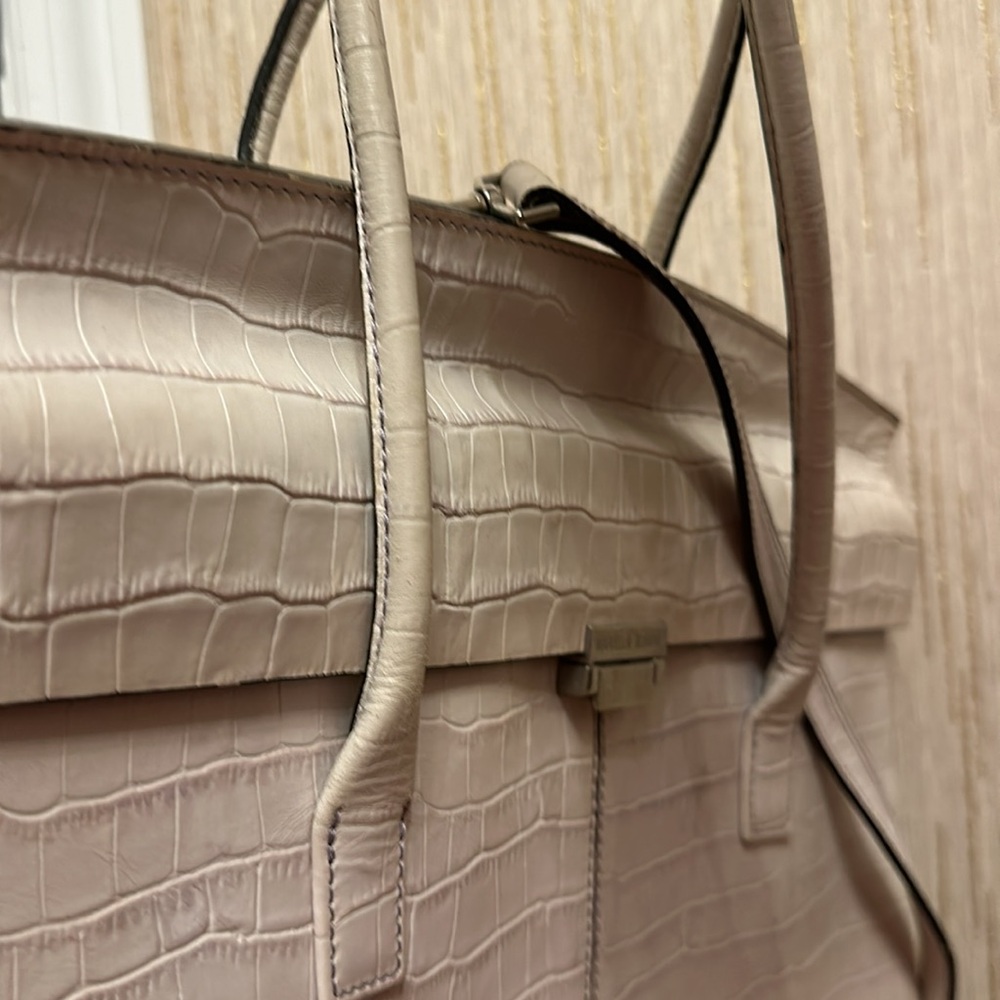 MARIELLA BURANI BAG TOTE NEW LEATHER IS EMBOSSED CROCODILE PRINT